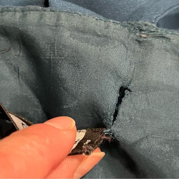 Jill Jill Stuart Coastal Blue Spaghetti Strap Belted Jumpsuit w/ Pockets Size 6 - Picture 9 of 12